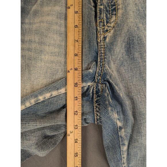 Seven7 Shorts Women's 20 Stretch Denim Mid-Rise Distressed Blue Cotton - Picture 3 of 12